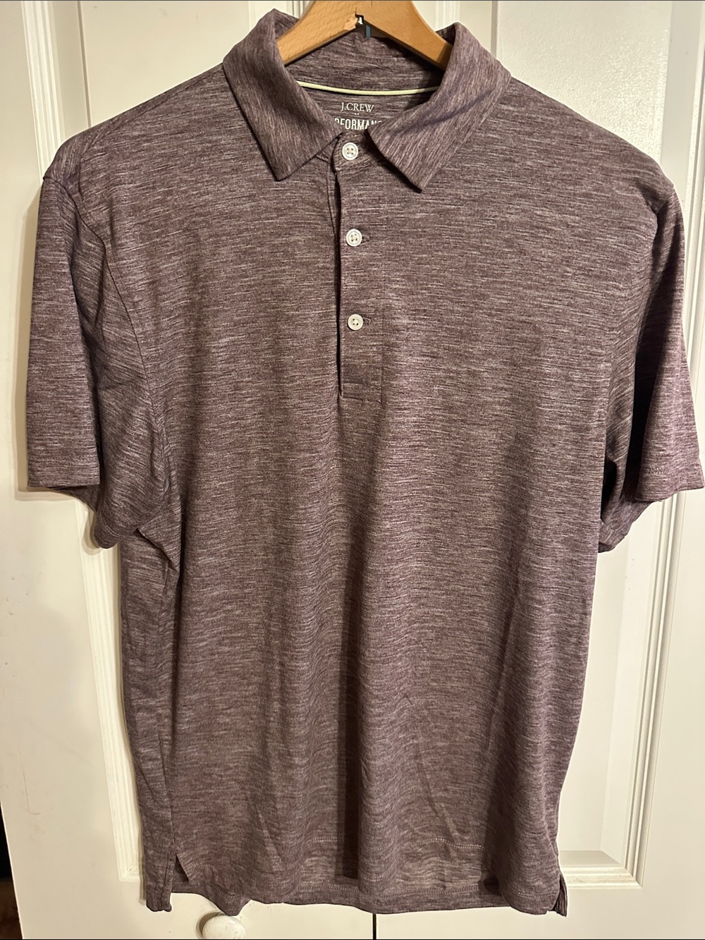J. Crew Men's Heathered Plum Polo
